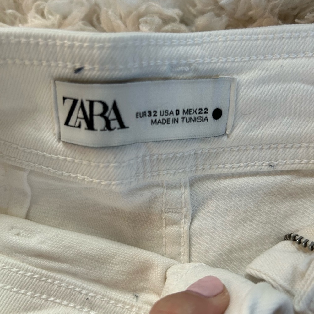 Zara White Marine Jeans (wide leg)